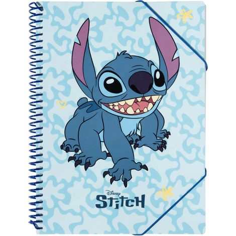 Classeur élastique A4 Disney Stitch + 30 feuilles transparentes (1/5)