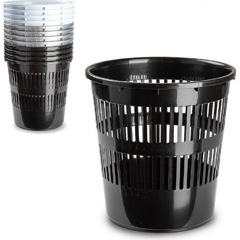 Trade Shop - Bote De Basura Redondo 11.3lt Cesta De Plástico 27.5x27.5x28 Cm Varios Colores 11962h1 -