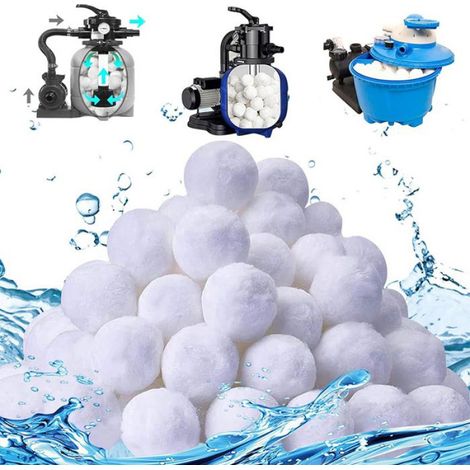 Boules Filtrantes - 800 g - Pour Filtre À Sable De Piscine - Média Filtrant En Fibre Polyester - Remplacement Du Sable De Silice (1/3)