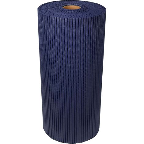 Mat Revêtement Antidérapant Multi-usages Rectangulaire 65 x 1500 cm Uni Extérieur Abrité Anti-moisissure Mousse de Vinyle Expansée Bleu Marine (1/5)