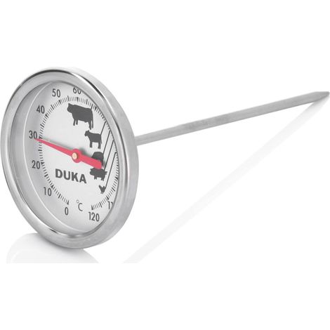 Thermomètre de cuisine Duka en acier inoxydable pour viande et rôtis, jusqu'à 230 °C (1/5)