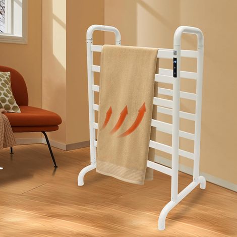 Porte - serviettes électrique vertical, porte - serviettes double rangée 300W, 45 - 60 ℃, affichage LED intelligent, 2 - 3 minutes de chauffage rapide pour sécher et placer des serviettes, des couvert (1/5)