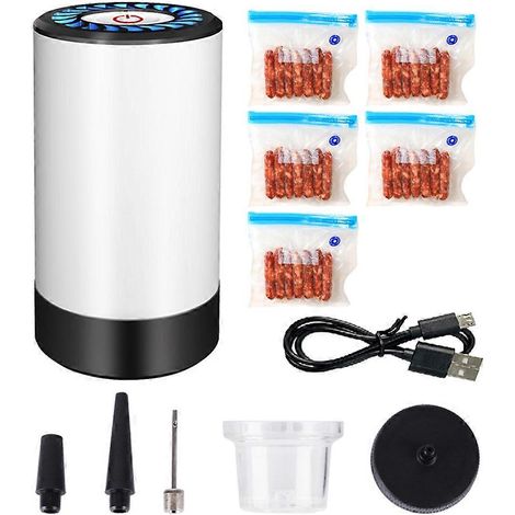 Ménager alimentaire sous vide machine électrique sans fil sous vide pompe rechargeable mini petit sous vide scelleuse (1/5)