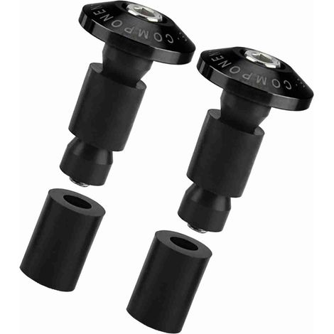 22-mm-Motorradlenkerendkappen, schwarze Anti-Rutsch-Kappen für Renn-ATV-Offroad, 7/8-Zoll-Griffendkappen, Schutzset. (1/5)