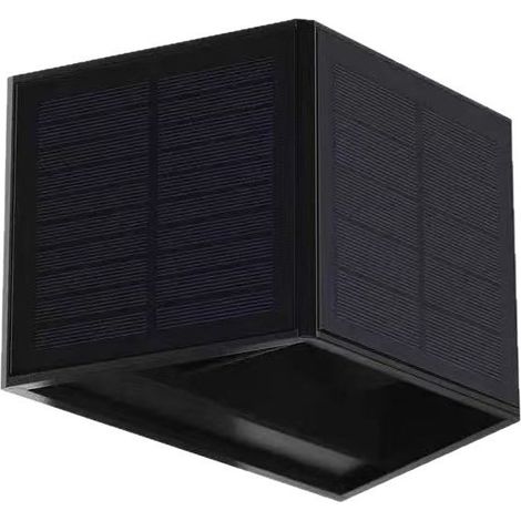 Applique murale extérieure solaire, projecteur étanche à panneau solaire à 3 faces pour cour, éclairage mural extérieur pour balcon de villa (1/5)