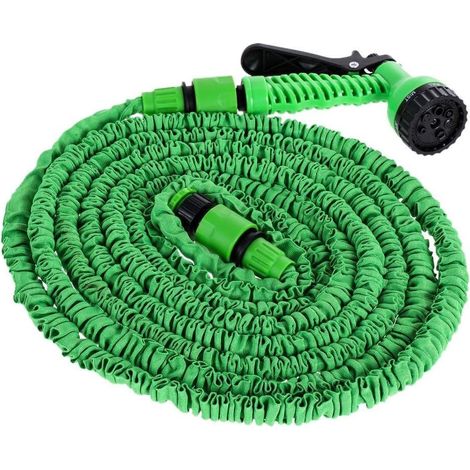 Dehnbarer Gartenschlauch mit multifunktionaler Bewässerungsdüse (1/5)