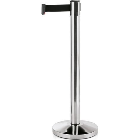 Poteau poli 200 cm sangle noire inox polyester LIGHTFLEX lot de 2 - Was Germany (1/2)