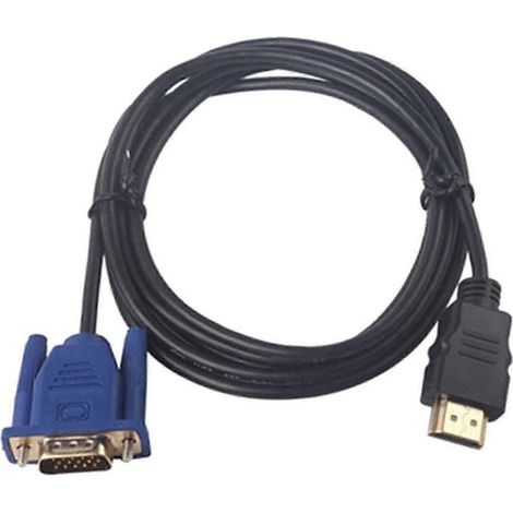 Adaptateur HDMI vers VGA 15 broches, adapté aux moniteurs d'ordinateur, longueur 10 mètres. (1/4)