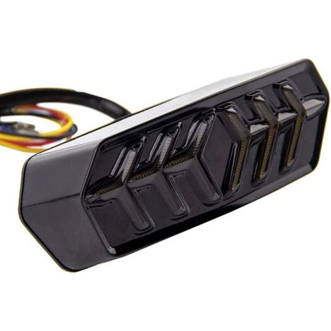 Feu arrière de moto 12V étanche intégré DRL feu stop feu clignotant pour H-onda MSX/GROM125 CB650F CBR650F CTX700N YG125 LentilNoire fumée (1/5)