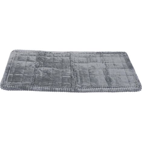 Tappetino per auto per cani, 63x137 cm, lavabile, comodo, morbido, antiscivolo, estensione per sedile posteriore, peluche per animali domestici, per camion e SUV, grigio. (1/4)