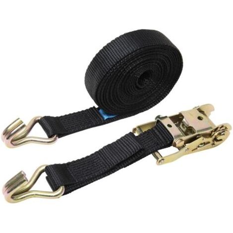 Tendeur de corde de camion tendeur bundler double crochet polyester ceinture de fixation de ceinture de fixation tendeur à cliquet épaissi, 5 cm x 6 mètres (1/5)