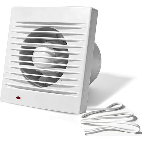 Extracteur d'Air 120mm Silencieux, VMC Salle de Bain avec Clapet Anti-Retour, Ventilateur Extracteur 140m³/h 14W, Ventilateur Mural pour Cuisine, WC, Bureau, Garage (1/5)