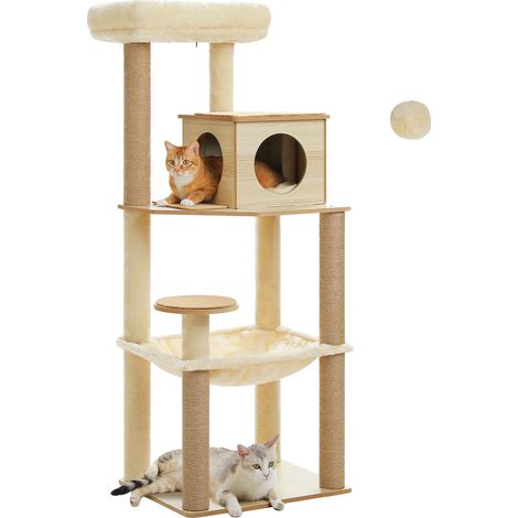 Katzenbaum, Mehrstöckiges Design, Gemütliche Wohnungen, AMT0324BG, L-a (1/2)