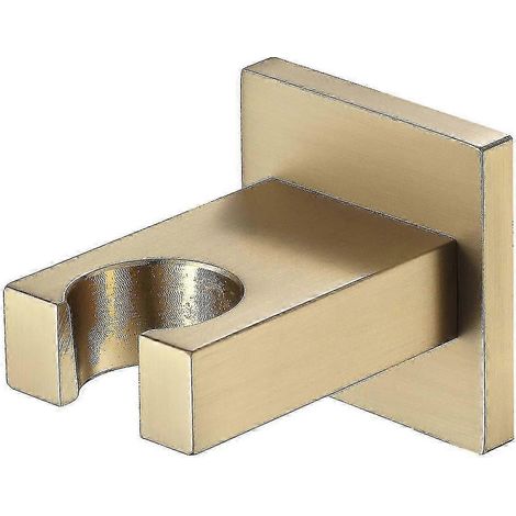 Support de douche en laiton, adapté à la salle de bain, support de pommeau de douche à main réglable avec finition or brossé. (1/4)