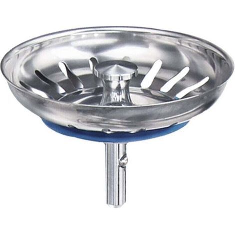 Panier Pour Bonde d'Évier de Cuisine 80 mm - Crépine Univers Acier Inoxydable, Bouchon Panier Pop-Up, Épingles 32 & 25mm - Lavable Lave-vaiss, Ne se Bouche & Ne Déborde Pas (1/4)