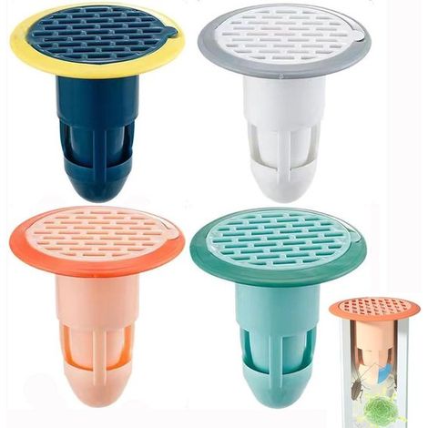Lot de 4 bouchons d'évacuation de sol anti-odeurs, clapets anti-retour universels pour évier, salle de bain et cuisine (1/5)