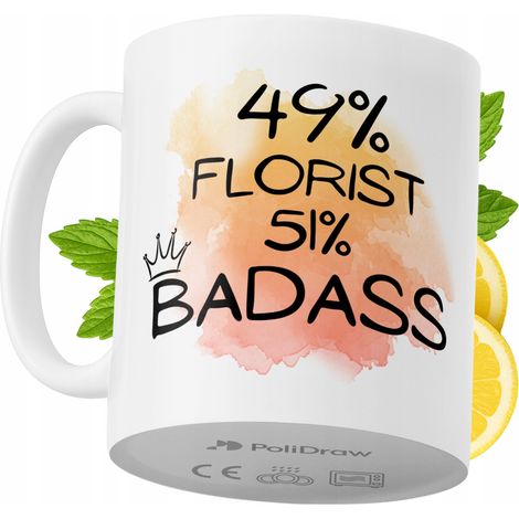 Tazza divertente e umoristica per fiorista, ideale per caffè e tè, con grafica e testo divertenti. Perfetta per compleanni, onomastici e festività. Tazza premium per occasioni speciali, per casa, uffi
