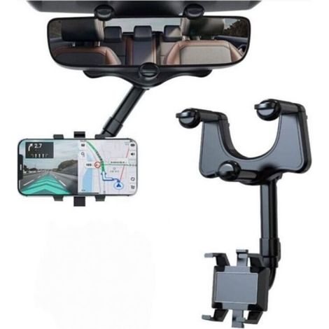 Support téléphone voiture rotatif 360° universel pour rétroviseur – compatible tous smartphones (1/5)