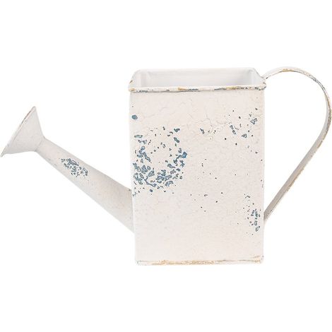 Arrosoir décoratif style champêtre en fer beige pour intérieur 31 x 9 x 17 cm - PANGIVO (1/4)