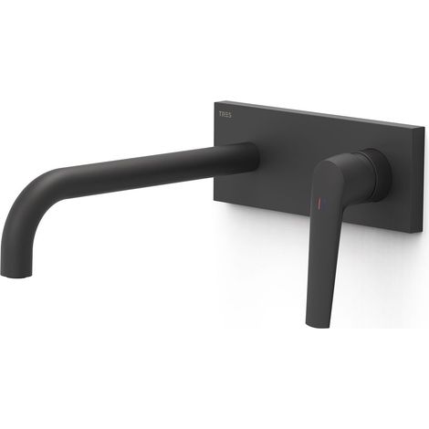 TRES 28130024NM FUJI Pieza Vista para Cuerpo Empotrado De Lavabo Color Negro Mate - ref: 28130024NM