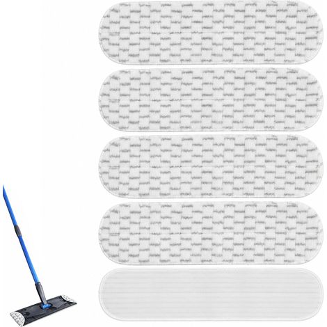 5 pièces Housse Microfibre pour Vileda H2pro, Recharge Balai Plat Lavable (1/5)
