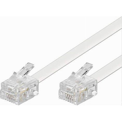 Câble D'extension Téléphonique Rj11 Connecteur 20 Mètres Modem Adsl Maxtech Rj11-20m (1/4)