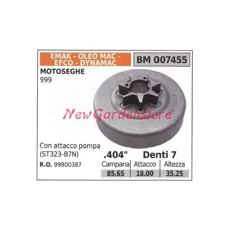Pignone EMAK motore motosega 999 .404' denti 7 007455