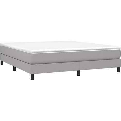 vidaXL Struttura Letto a Rete a Molle Grigio Chiaro 180x200 cm Tessuto
