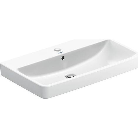 Waschtisch Duravit No. 1 800 x 175 x 460 mm, mit Überlauf, 1 Hahnloch, weiß - 23758000002 (1/5)