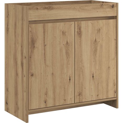 Gabinete de baño debajo del lavabo Roble Artesanal