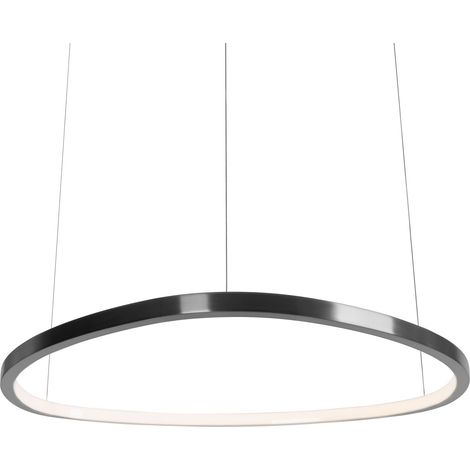 Suspension LED moderne noire anneau 80 cm 37W dimmable 3000K CAYENNE (1/5)