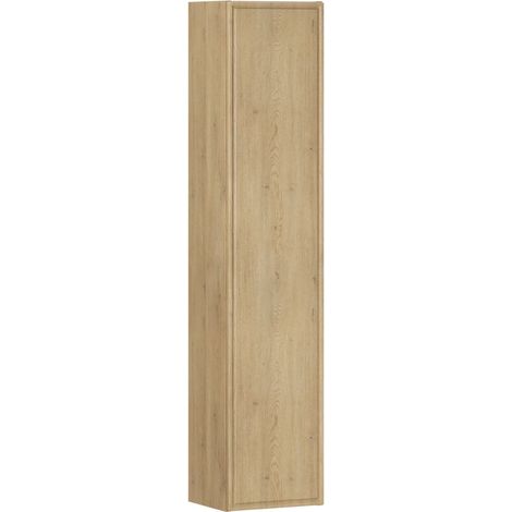 Meuble colonne de salle de bain suspendu TERRA CREMONA chêne cremona 30 x 140 cm
