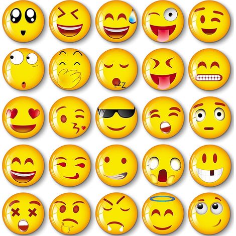 Aimants pour frigo 3D 25 pièces, magnets souriants mignons et drôles, décoration pour réfrigérateur, tableau blanc et surfaces métalliques, idée cadeau (1/5)