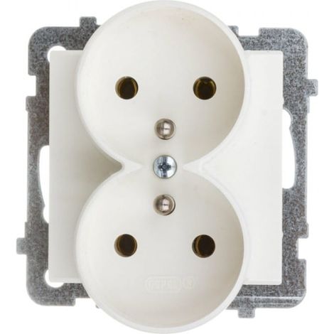 Presa doppia Sonata con/con ecru GP-2RRZ/m/27