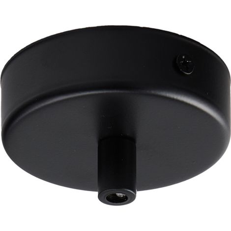 Rosone 1 Luce In Ferro Laccato Nero Diametro 8 Cm (1/2)