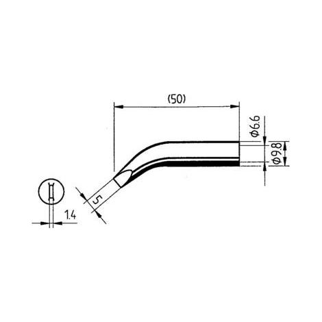 Ersa 0832RD Panne de fer à souder forme de burin, coudée Contenu 1 pc(s) A751322 (1/2)