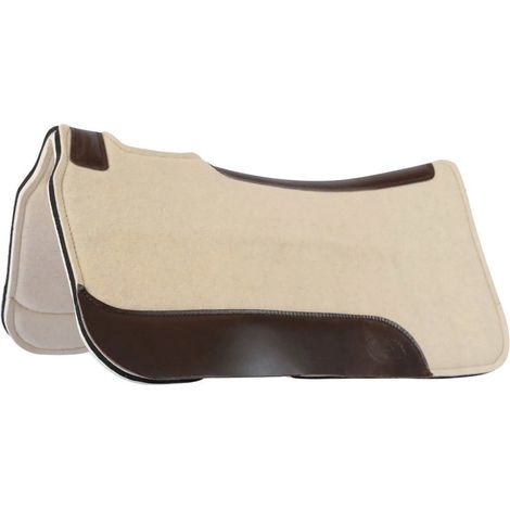 BEIGE - Amerikanische Satteltasche Modell Double aus Filz mit Neopren-Innenschicht und Ledereinsätzen (1/5)
