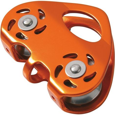Polea de aluminio SAFETOP de doble tirolina para cuerdas de 13 mm