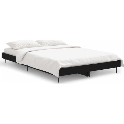 Maison Exclusive - Bettgestell Schwarz 120x190 cm Holzwerkstoff (1/5)
