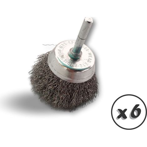 Brosses rotatives coupe sur tige Acier dur - Quantité x 6 - Ø 50 mm - Coupe - Acier - Dure (1/5)