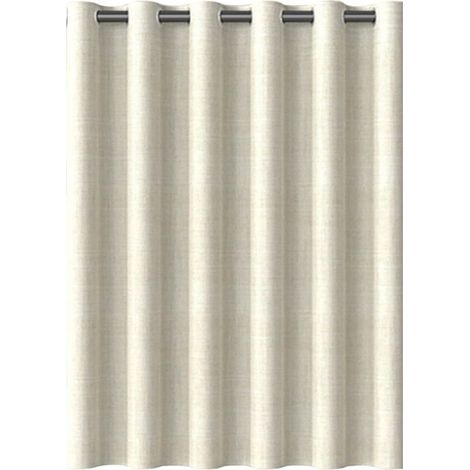 Vtizikl Rideau de chambre à coucher de salon en matériau épaissi imperméable sans perforation installation facile tringle de douche beige