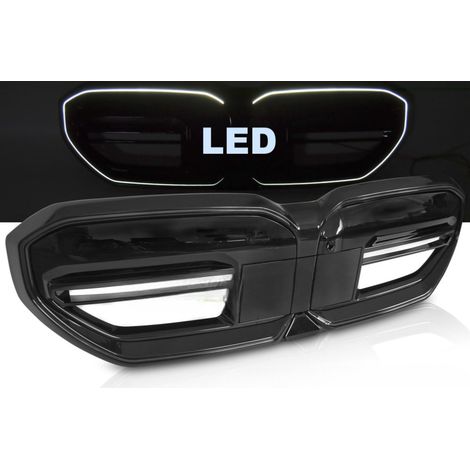 Grille de calandre avant BMW Serie 5 G60 Berline de 2023 a 2025 Noir brillant avec Led-42673498 (1/4)