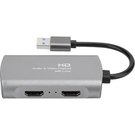 HDMI-zu-HDMI-4K-USB-2.0-HD-Audio- und Videoaufnahmekarte für 1080p-Live-Game-Streaming, Silbergrau 231 (1/5)