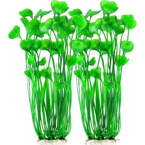 Plantes d'aquarium en plastique, plantes d'aquarium hautes artificielles pour décor d'aquarium, 15,75 pouces (2PCS) (1/5)