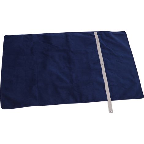Couverture chauffante électrique USB en fibre de polyester multifonctionnelle et réglable, idéale pour le camping et les activités de plein air (bleu marine). (1/5)