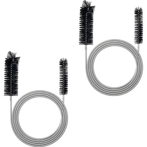 2 x 61 cm Small Flexible Long Brush Double Head Drain Brush Sink Brush for Narrow Pipes, Cleaning Hair Drain, Unclogging Tool for Kitchen Bathroom (1/5)