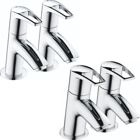 Bristan Smile Basin Taps and Bath Taps - Chrome (1/2)