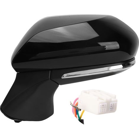 Miroir de porte latéral chauffant noir brillant, avec clignotant, surveillance des angles morts, remplacement pour Camry XV70 2018 – 2022 gauche (1/5)