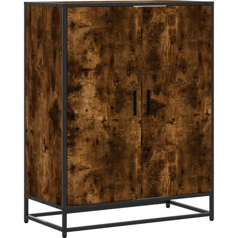 Maison Exclusive - Scarpiera Rovere Fumo 75x38x97,5 cm Legno Multistrato Metallo
