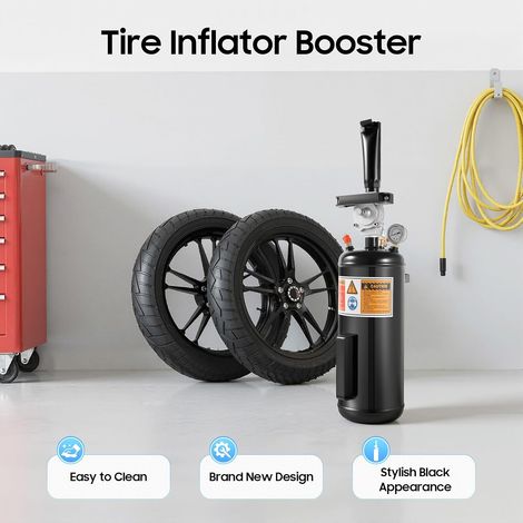 Booster de gonflage 3 Gallons, Gonfleur de pneu Booster 1.0 MPa, Compresseur d'Air Portable Pompe à Pneu (1/5)